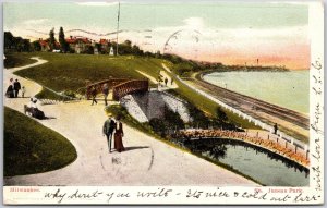 1906 Juneau Park Milwaukee Wisconsin WI Park Grounds Posted Postcard