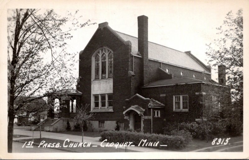 Minnesota Cloquet 1st Presbyterian Church 1952 Real Photo