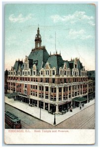 c1910's Bush Temple And Museum Exterior Roadside Chicago Illinois IL Postcard