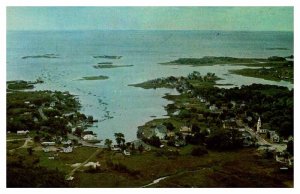 Postcard AERIAL VIEW SCENE Kennebunkport Maine ME AQ4758