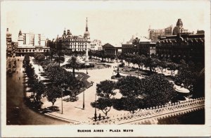 Argentina Buenos Aires Plaza De Mayo Vintage RPPC C132