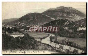 Old Postcard Lourdes Vue Generale and the Pic du Jer