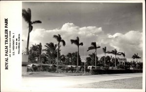 Hallandale FL Royal Palm Trailer Park Real Photo Postcard