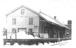 Unidentified Train Depot Railroad, Train Postcard