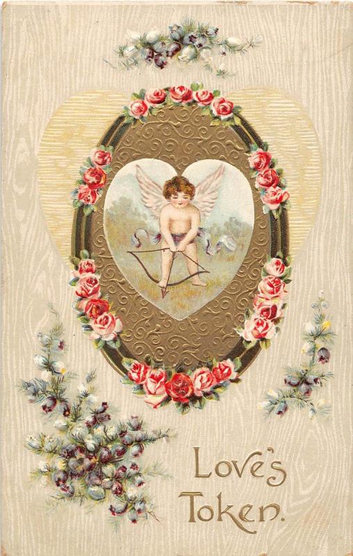 B26/ Valentine's Day Love Holiday Postcard c1910 Chester West Virginia Cupid 7