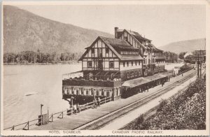 Hotel Sicamous BC Canadian Pacific Railway Station Union Postale Postcard E80