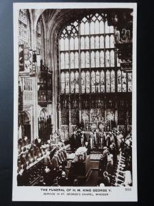 The Funeral of H.M.King George V at St. George Chapel, Windsor - RP Postcard