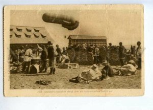 3147622 WWI balloon over the village & Kitchen Bukovina Vintage