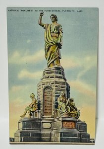 Vintage Postcard Forefathers Monument Plymouth Massachusetts