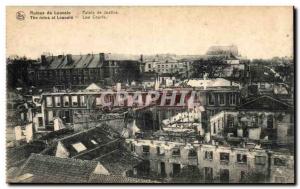 Old Postcard Belgium Leuven Ruins Courthouse
