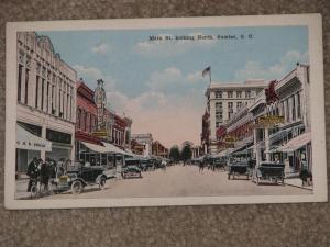 Main St. Looking North, Sumter, S.C., unused Vintage card 