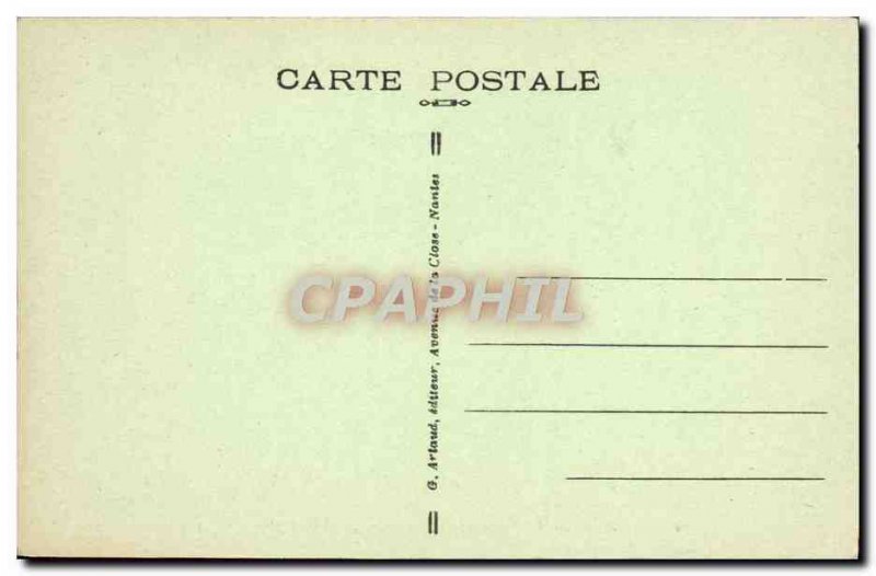 Postcard Ploermel Old church Saint Armel