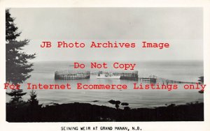 Canada, New Brunswick, Grand Manan, RPPC, Seining Weir, Photo