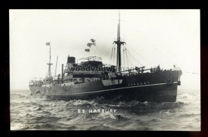 bf360 - J & C Harrison Cargo Ship - Harbury , built 1933 - postcard Feilden