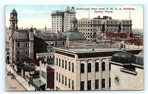 DALLAS, TX Texas ~ BIRD'S EYE VIEW of DOWNTOWN From YMCA Building 1911 Postcard