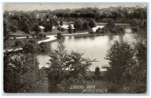 1907 Loring Park Scenic View Pond Trees Road Minneapolis Minnesota MN Postcard