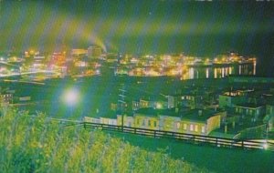 Canada Night VIew Of Harbour and City Of St John New Brunswick