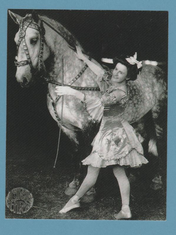 Percheron Horse and Girl Postcard Circus