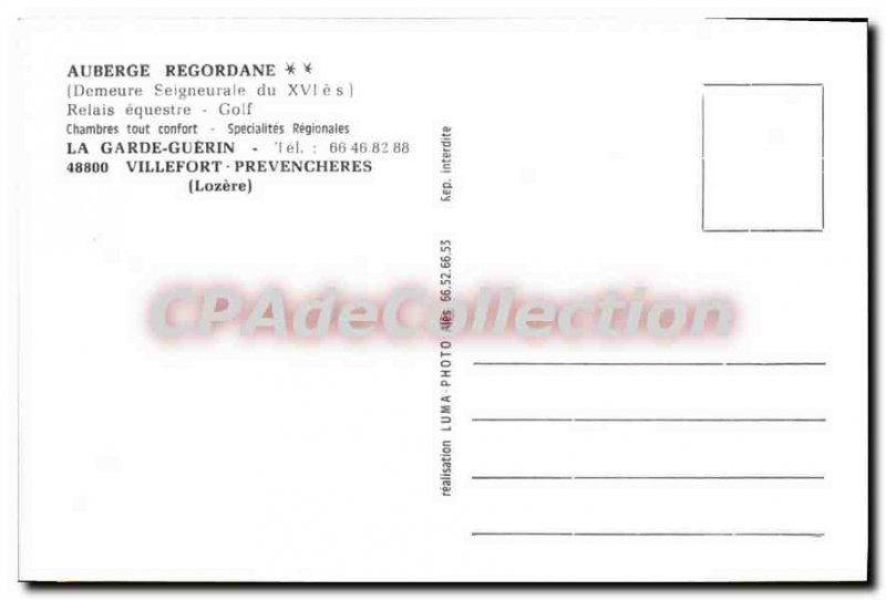 Postcard Modern Villefort Prevencheres