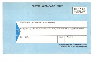 Canada Post, Change of Address Announcement 1970, Postal Stationery