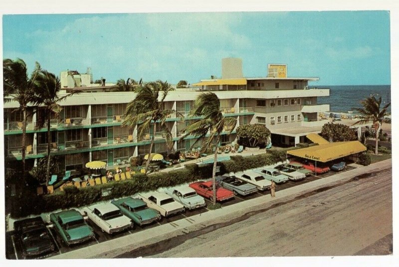 53017 Gold Coast Hotel Vintage Fort Lauderdale Postcard with Rates on Back 1968