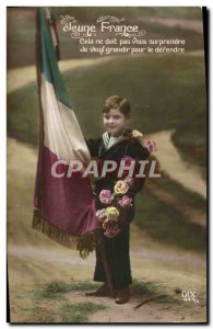 Old Postcard Fun Children Young France Flag