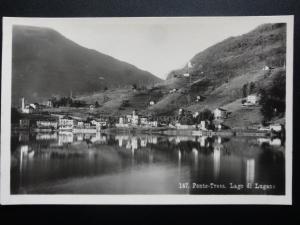 Switzerland: PONTE-TRESA, LAGO DI LUGANO - Old Real Photograph Postcard