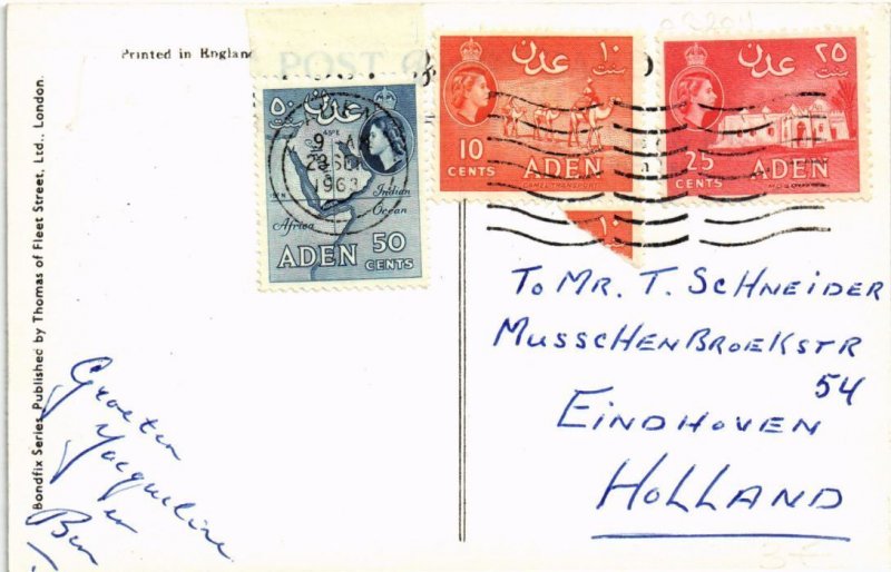 PC GENERAL VIEW ADEN REAL PHOTO YEMEN (a32011)