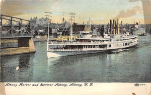 Albany River Steamship At Albany Harbor Ferry Boat Ship 