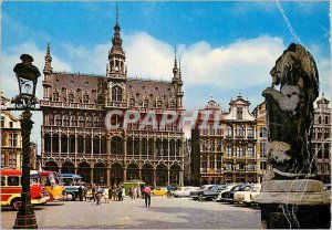 Postcard Modern Brussels grand place and home of King Lion Bus