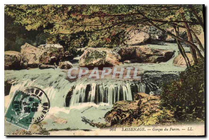 Old Postcard Sassenage Furon Gorge