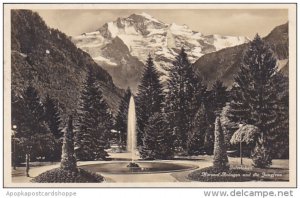 Switzerland Interlaken Kursaal Anlagen und die Jungfrau 1928 Photo