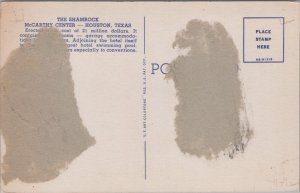The Shamrock America's Magnificent Hotel Houston Texas Linen Postcard C104