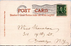 Postcard Greetings - Sheahan's Good Mottos - Cheer Up red