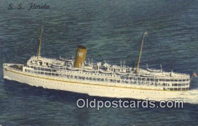 SS Florida, Miami, Florida, FL USA Steam Ship 1962 wear left top corner, post...