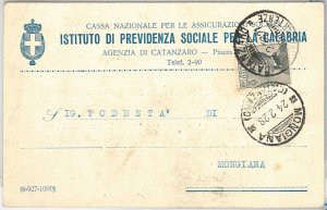 44419   CARTOLINA d'Epoca - CATANZARO Città -  PUBBLICITARIA: IMPS 1928