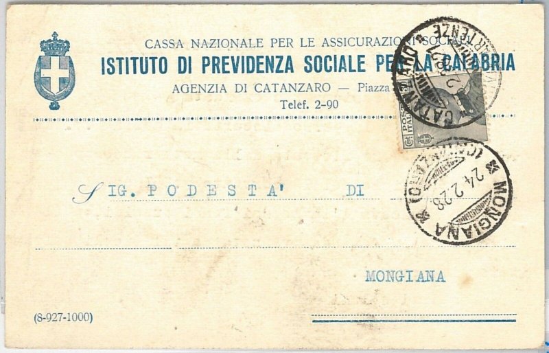 44419   CARTOLINA d'Epoca - CATANZARO Città -  PUBBLICITARIA: IMPS 1928