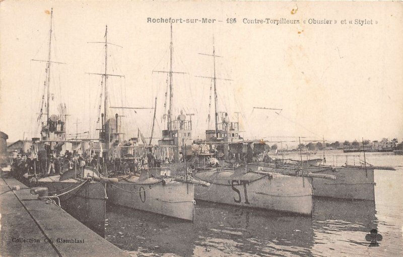 us7364 rochefort sur mer war ship Obusier and Stylet torpilleur