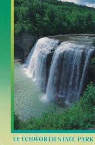 Letchworth State Park, Castile NY, New York - View of the Middle Falls - pm 1995