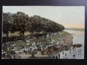 Nottingham TRENTSIDE Animated Picnic Scene c1910 Postcard by Peveril Series