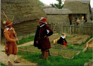 Massahusetts Plimouth Plantation Settlers In Traditional Costume