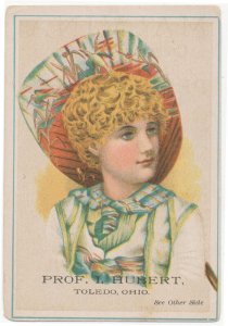 Prof L Hubert Toledo OH Malvina Cream Lotion Quack Medicine Victorian Trade Card