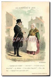 Old Postcard Fantasy Illustrator Daumier humourists of old How's Dr. sick