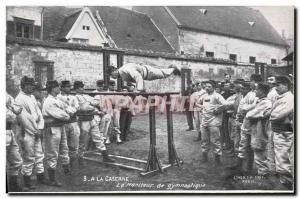 Postcard Old Army Barracks The Gymnastics instructor Advertisement Knitter Lo...