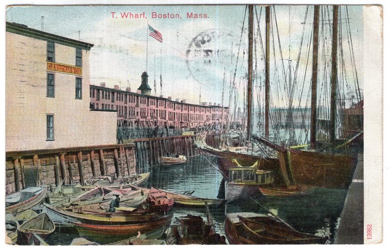 Boston, Mass, T Wharf