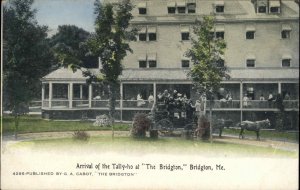 Bridgton Maine ME Tally-Ho Passenger Arrival 1900s-20s Vintage Postcard