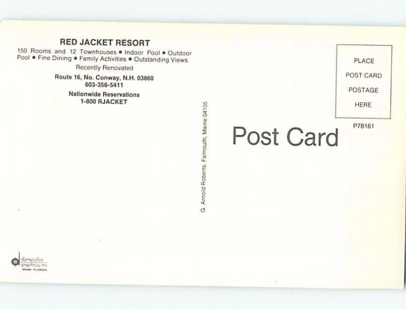 Unused 1980's RED JACKET RESORT North Conway New Hampshire NH c4536