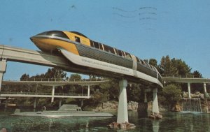 Disneyland Tomorrowland Thrill Train Ride 1970s Postcard