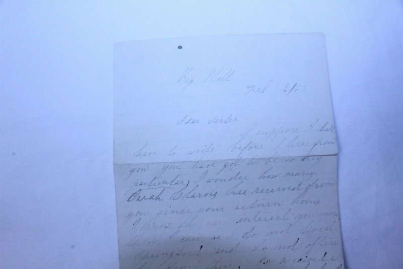 Vintage Hand Written 4 Page Letter 1873 Embossed on Letter Head