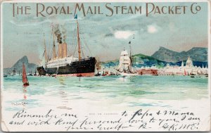 Royal Mail Steam Packet Co Rio De Janeiro Ship c1906 Charles Dixon Postcard F60